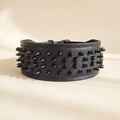 Obojek „Crown" z měkké kůže – černý – Thicket & Tail
